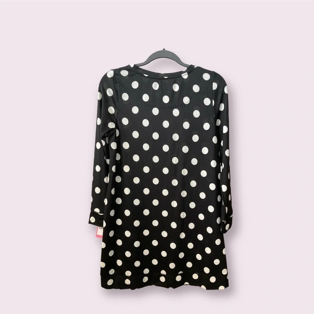 KATE SPADE Polka Dot Black & White Long Sleeves Dress Size Small/Medium BNWT